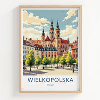 Wielkopolska Poster - Poland Travel Art - Historic Church Spires Home Decor