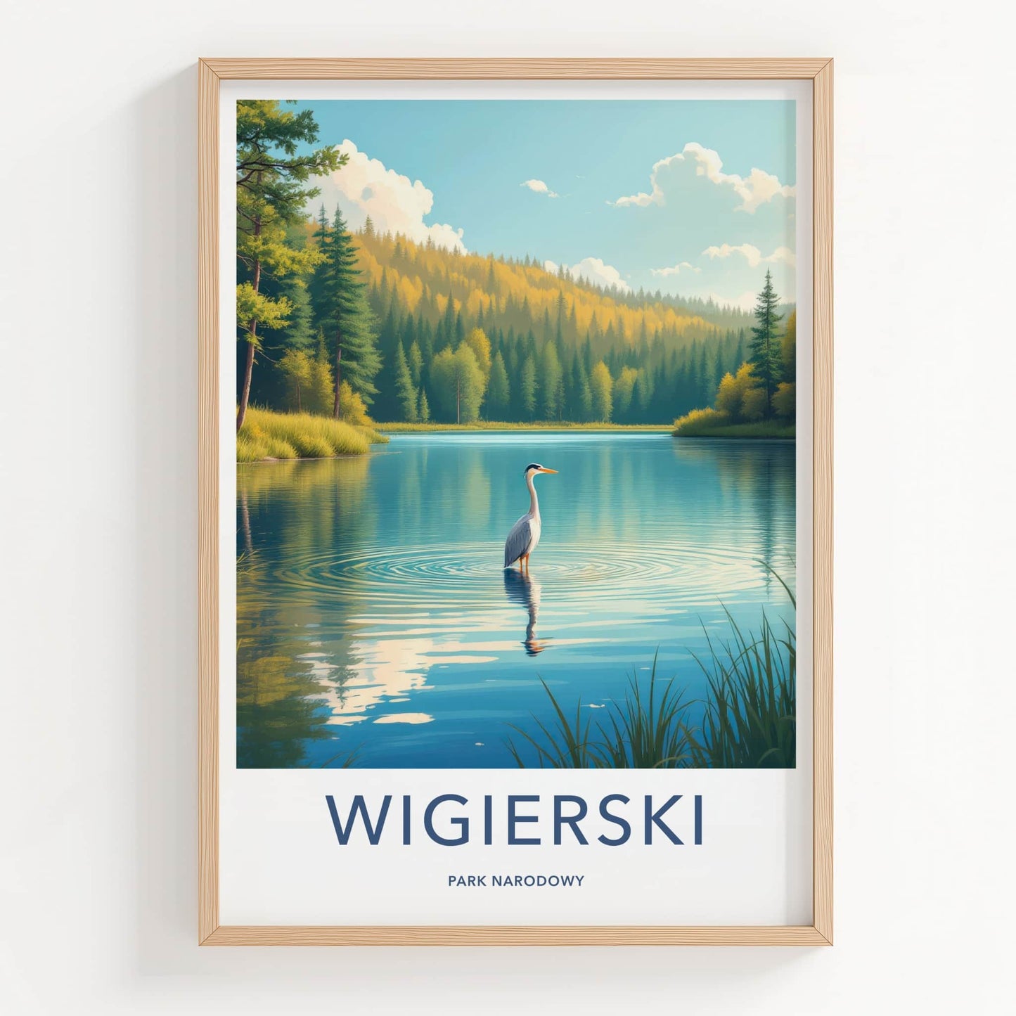 Wigierski Park Narodowy Poster - Poland Wall Art - Heron Lake Forest Home Decor