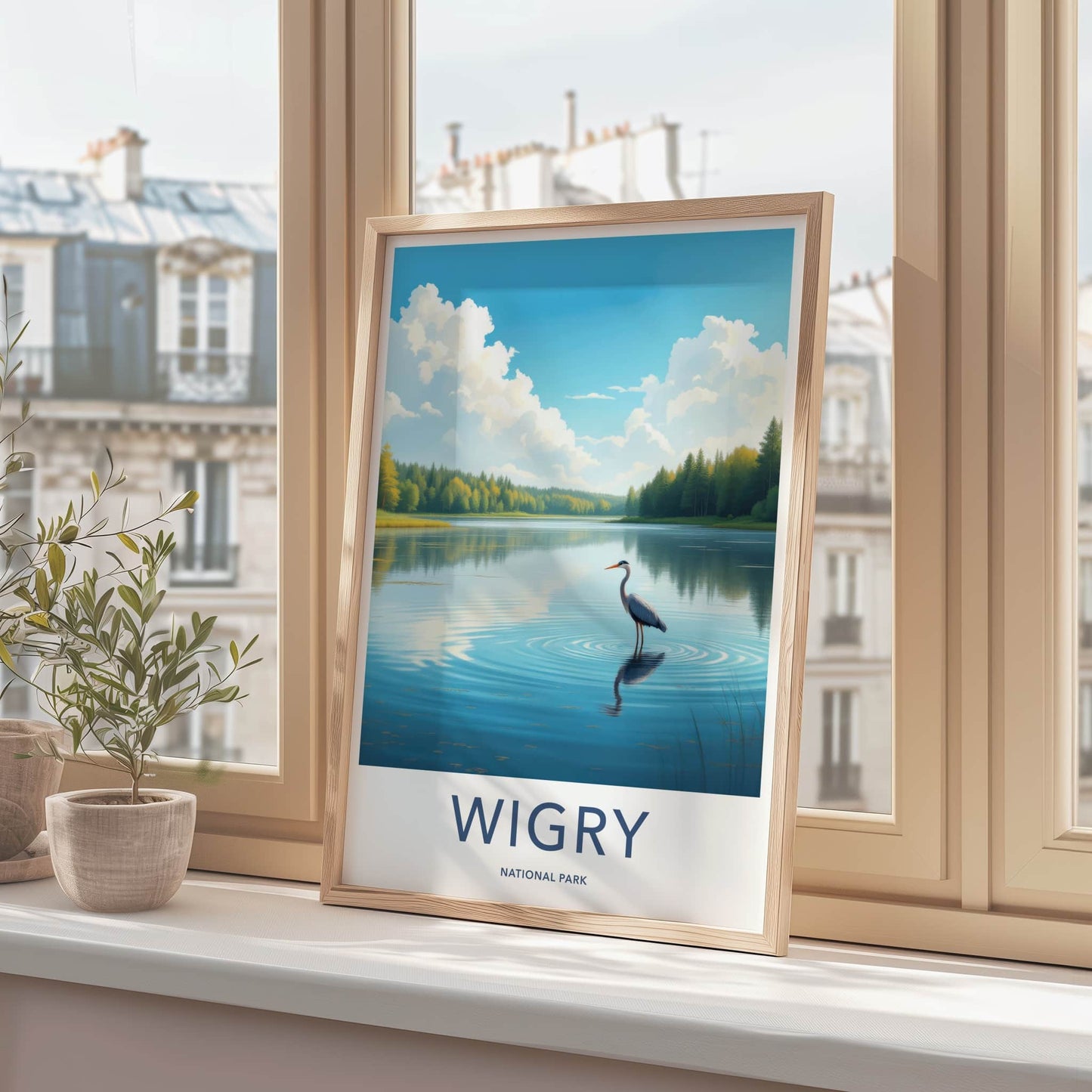 Wigry National Park Poster - Poland Travel Art - Heron Lake Forest Home Decor