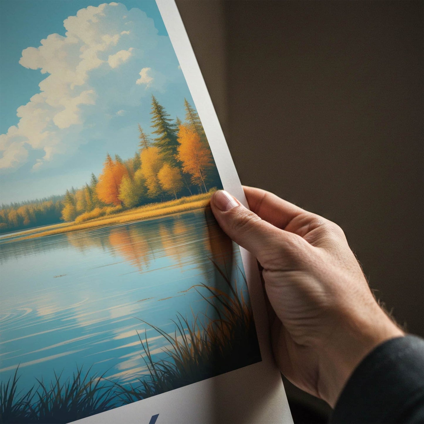 Wigry Poster - Poland Travel Art - Blue Heron Lake Home Decor