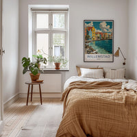 Willemstad Poster - Curacao Travel Art - Colorful Canal Buildings Home Decor
