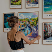 Willemstad Poster - Curacao Wall Art - Vibrant Canal Houses Home Decor