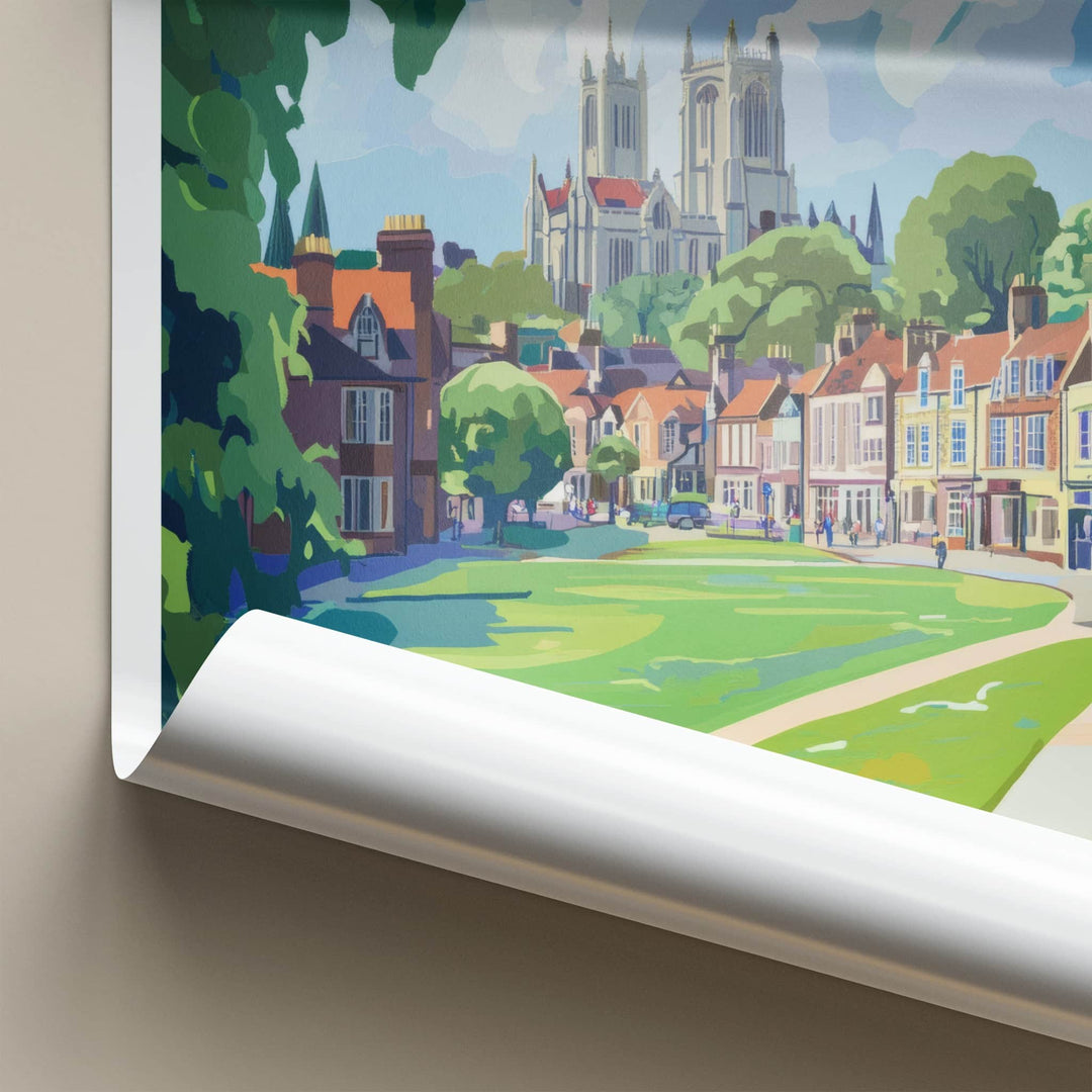 Winchester Poster - England Travel Art - Green Park Cathedral Home Decor