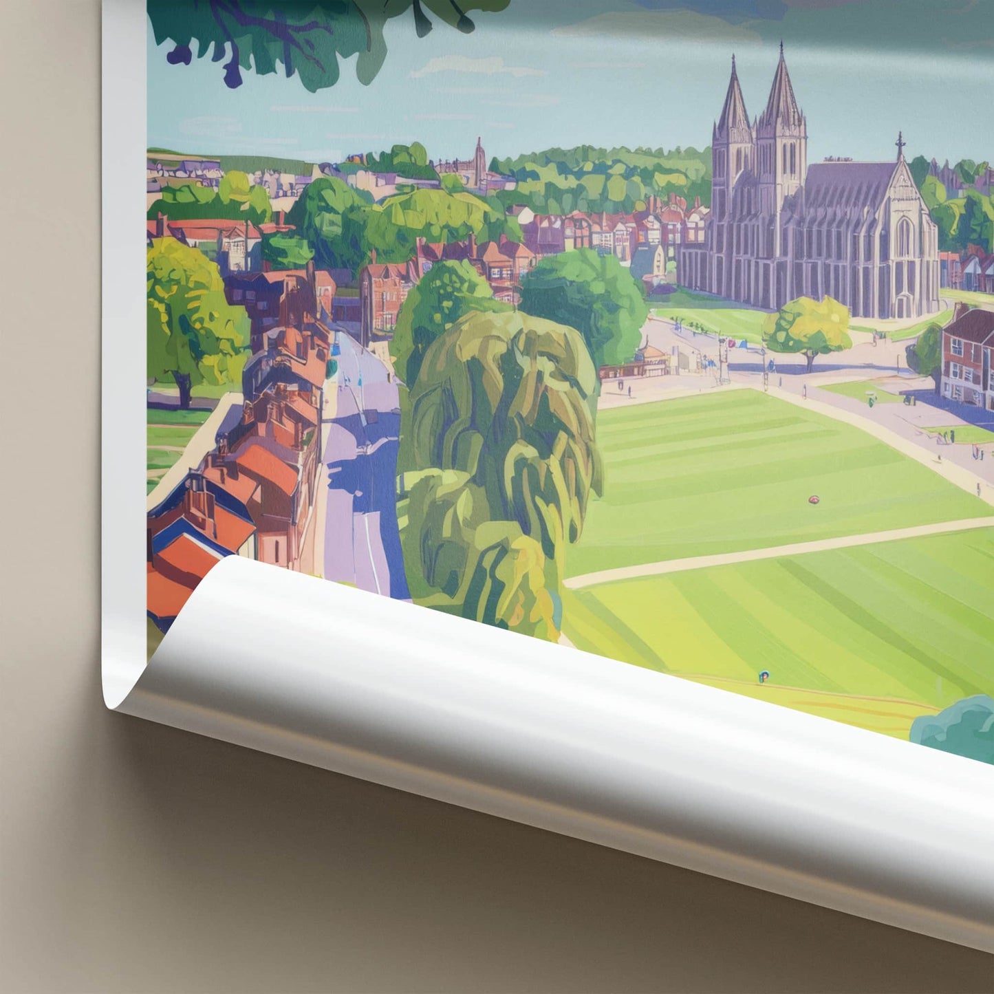 Winchester Poster - England Travel Art - Historic Cathedral View Home Decor