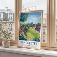 Winchester Poster - England Travel Art - Historic Cathedral View Home Decor