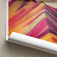 Winikunka Poster - Peru Travel Art - Colorful Striped Mountains Home Decor