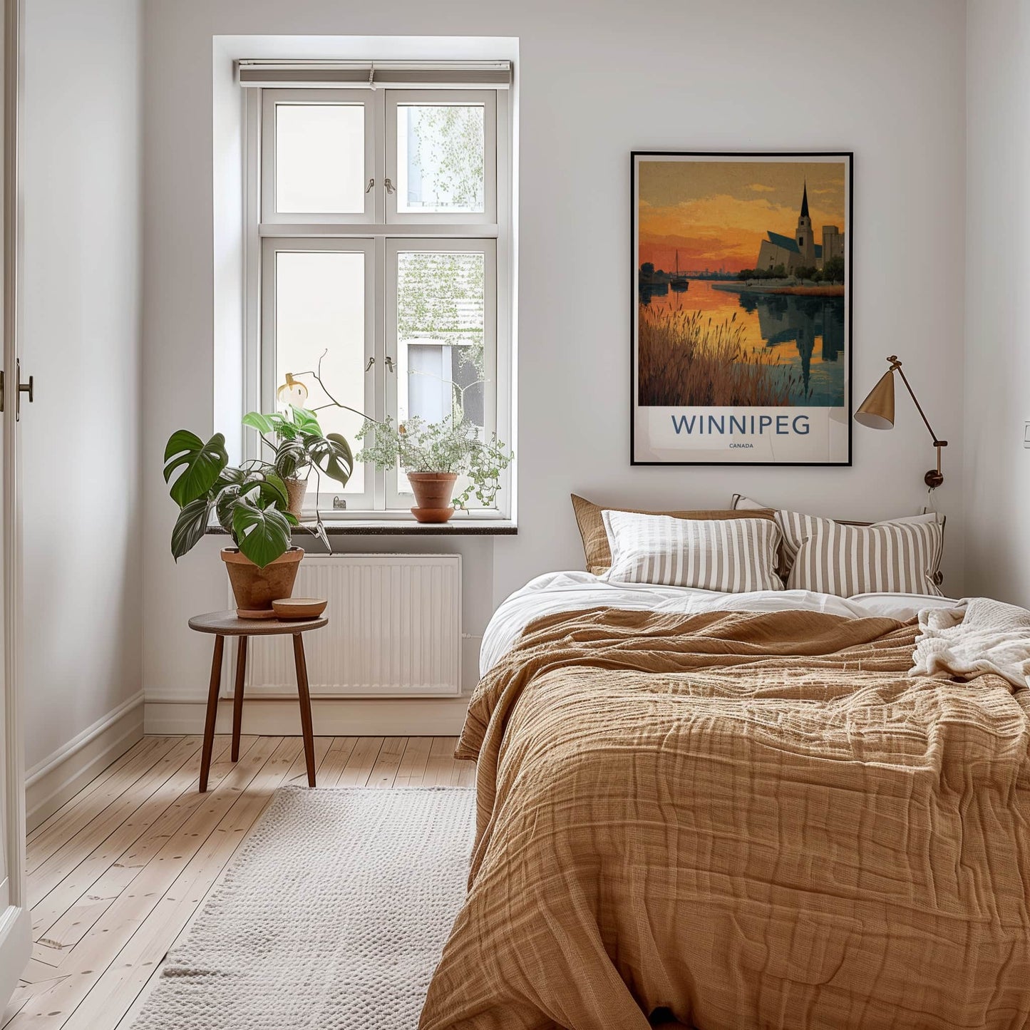 Winnipeg Poster - Canada Wall Art - Golden Hour Skyline Home Decor