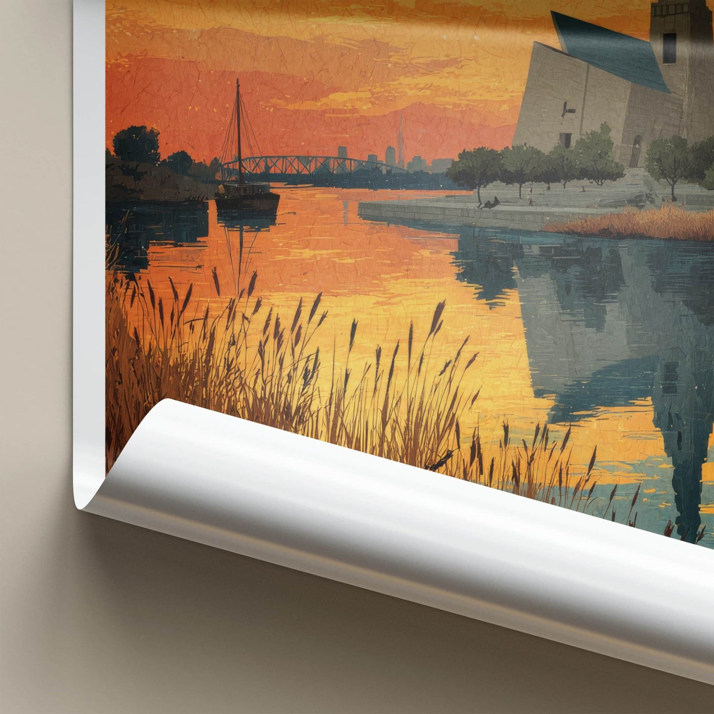 Winnipeg Poster - Canada Wall Art - Golden Hour Skyline Home Decor