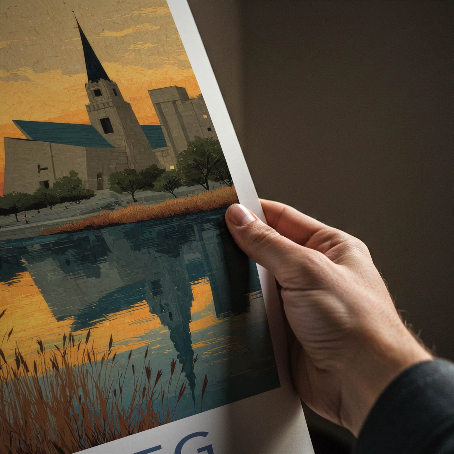 Winnipeg Poster - Canada Wall Art - Golden Hour Skyline Home Decor