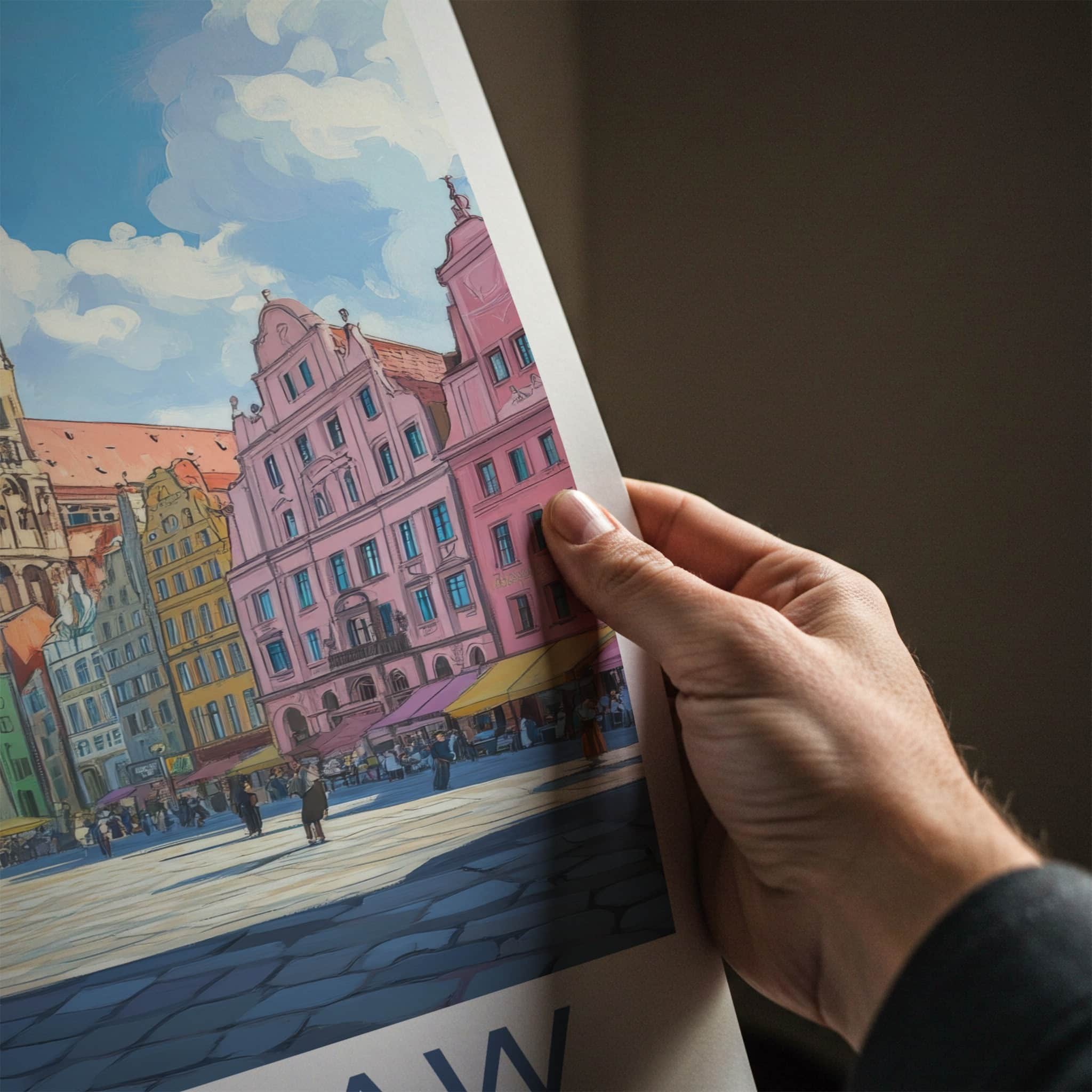 Wroclaw Poster - Poland Travel Art - Historic Market Square Home Decor
