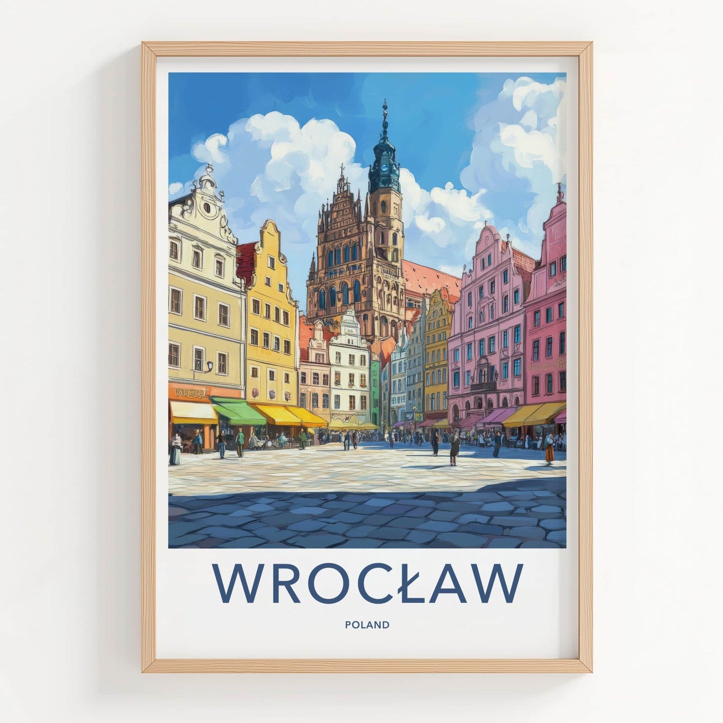 Wroclaw Poster - Poland Travel Art - Historic Market Square Home Decor