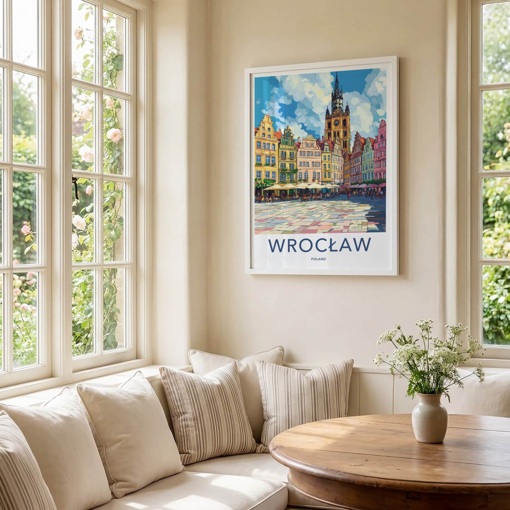 Wroclaw Poster - Poland Travel Art - Historic Market Square Home Decor