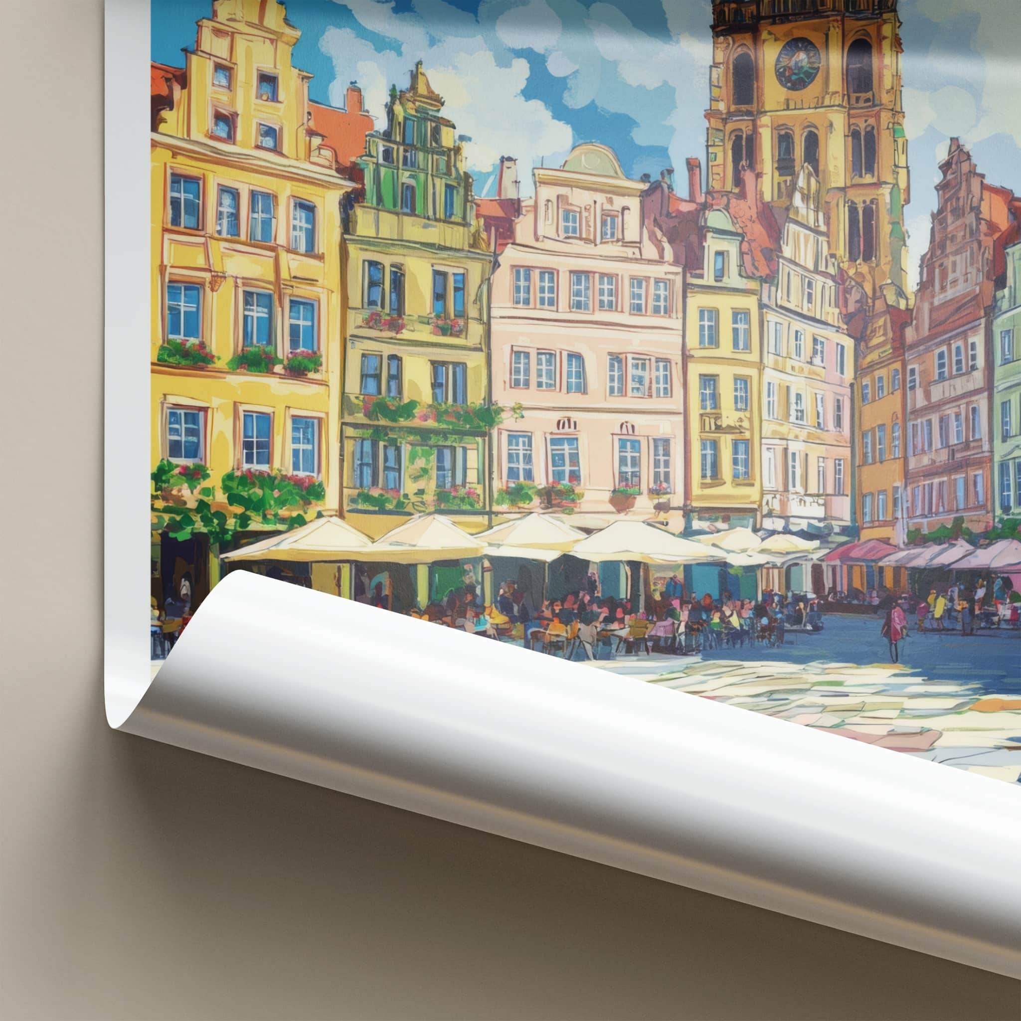 Wroclaw Poster - Poland Travel Art - Historic Market Square Home Decor
