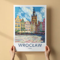 Wroclaw Poster - Poland Travel Art - Historic Market Square Home Decor