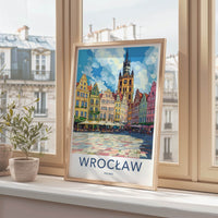 Wroclaw Poster - Poland Travel Art - Historic Market Square Home Decor