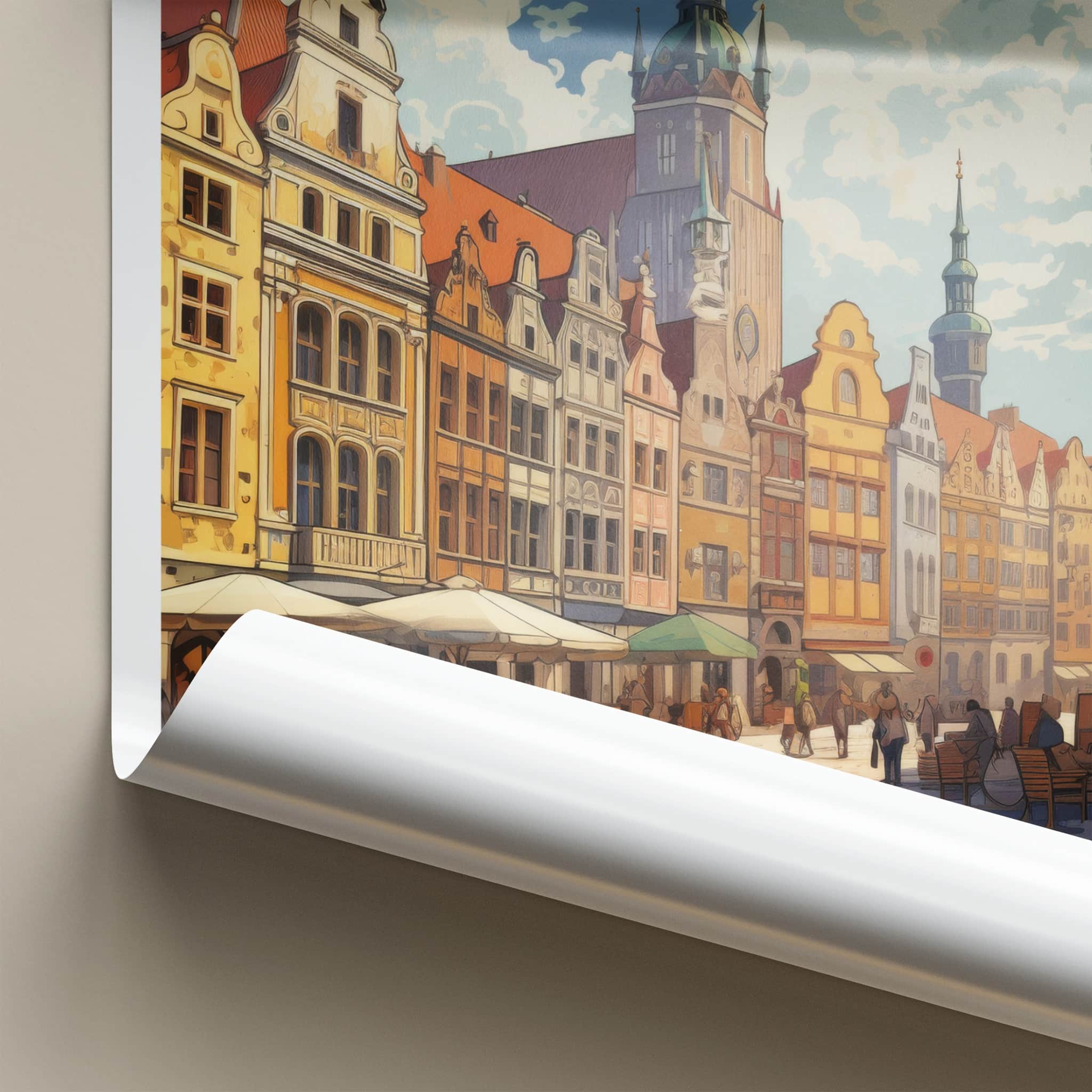 Wroclaw Poster - Poland Travel Art - Historic Market Square Home Decor