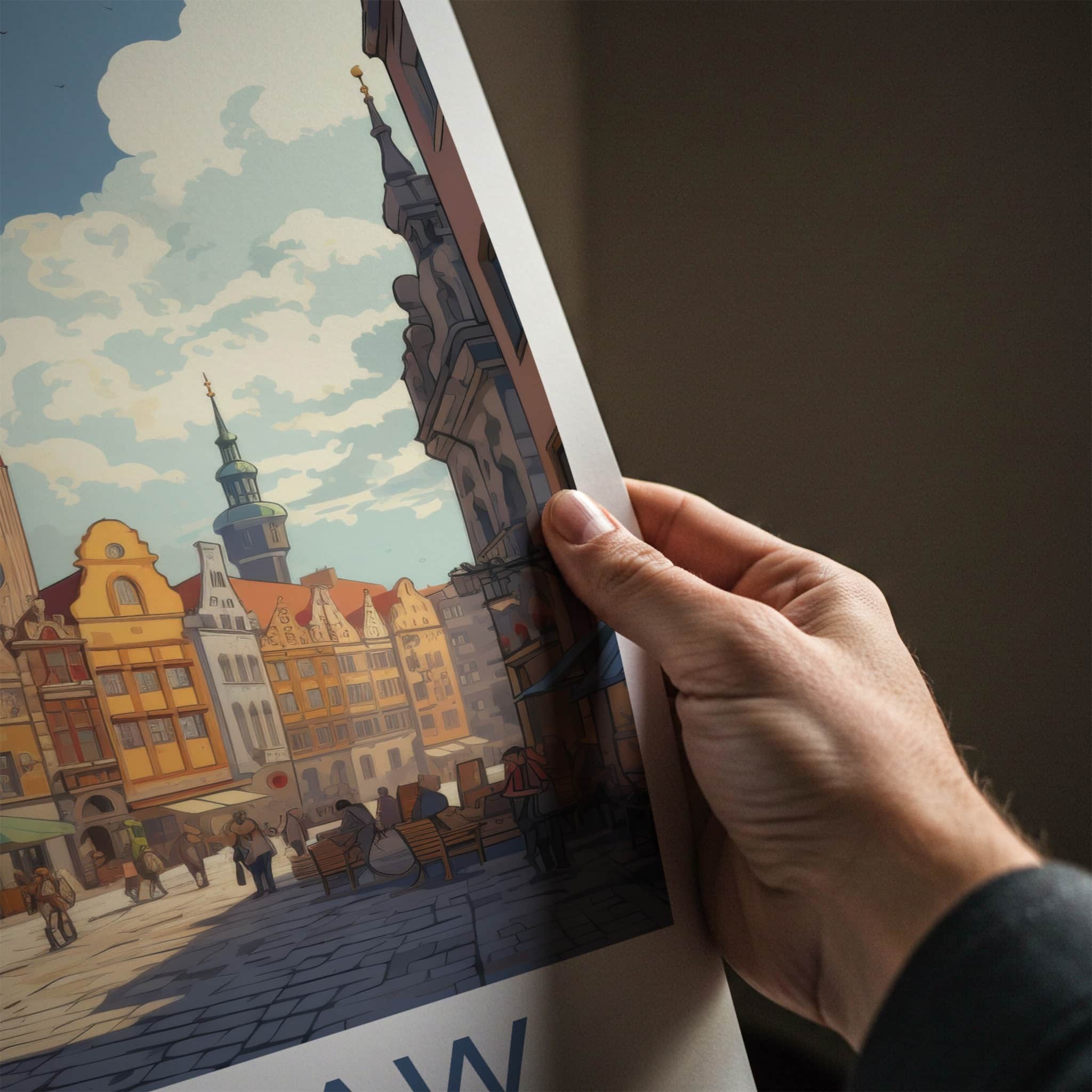 Wroclaw Poster - Poland Travel Art - Historic Market Square Home Decor