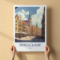 Wroclaw Poster - Poland Travel Art - Historic Market Square Home Decor