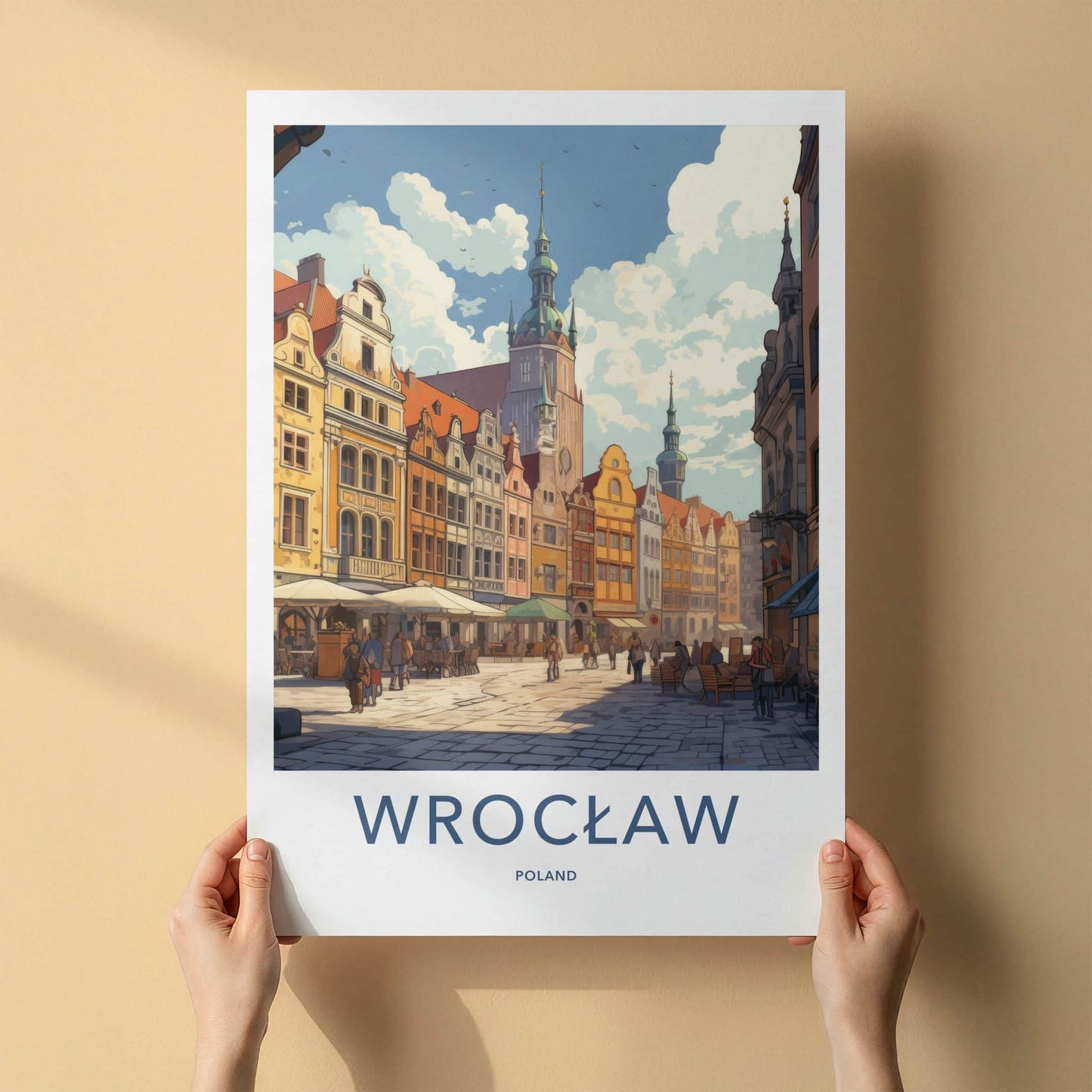 Wroclaw Poster - Poland Travel Art - Historic Market Square Home Decor