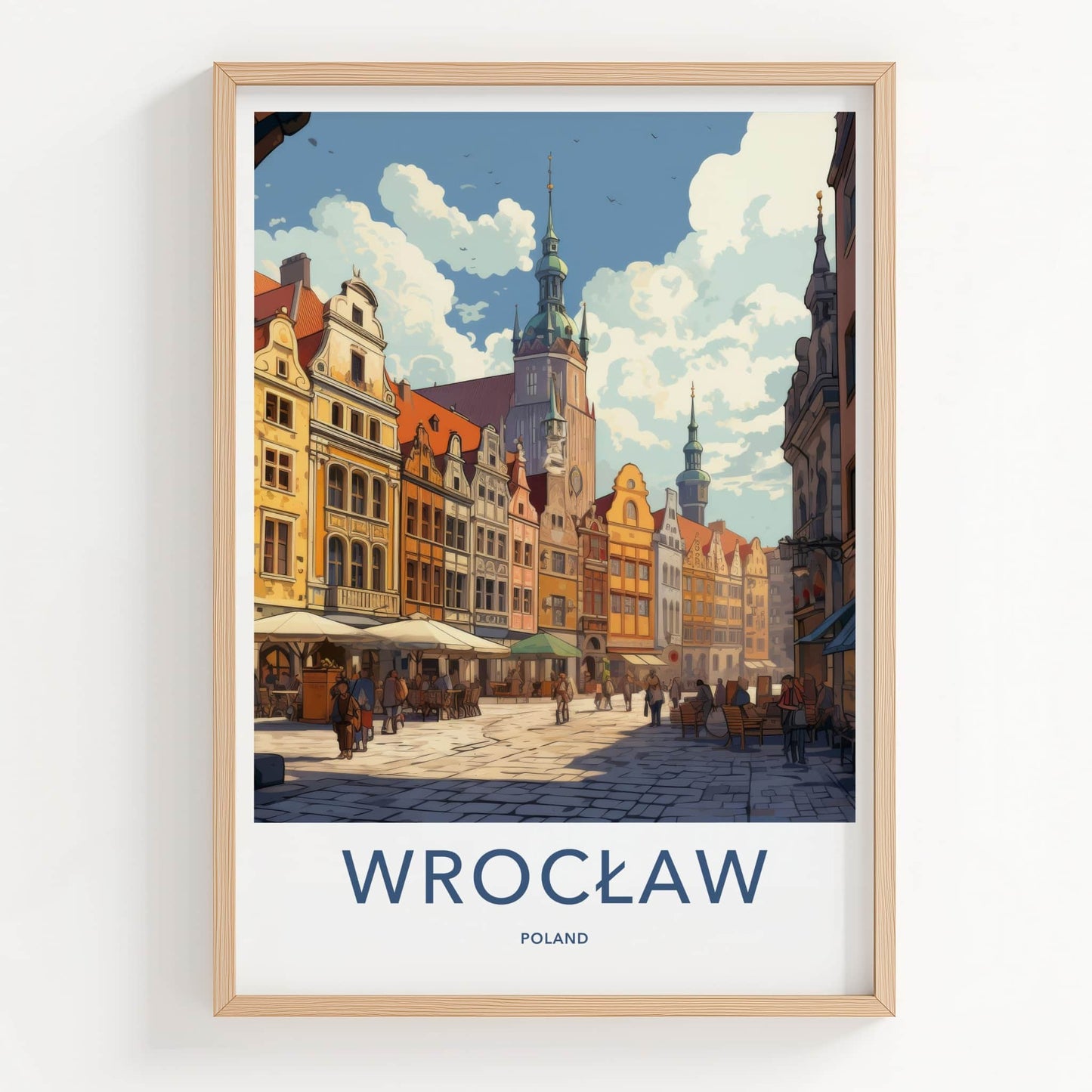 Wroclaw Poster - Poland Travel Art - Historic Market Square Home Decor
