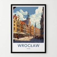 Wroclaw Poster - Poland Travel Art - Historic Market Square Home Decor