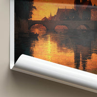 Wroclaw Poster - Poland Travel Art - River Sunset Reflections Home Decor