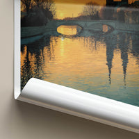 Wroclaw Poster - Poland Travel Art - Sunset River Spires Home Decor