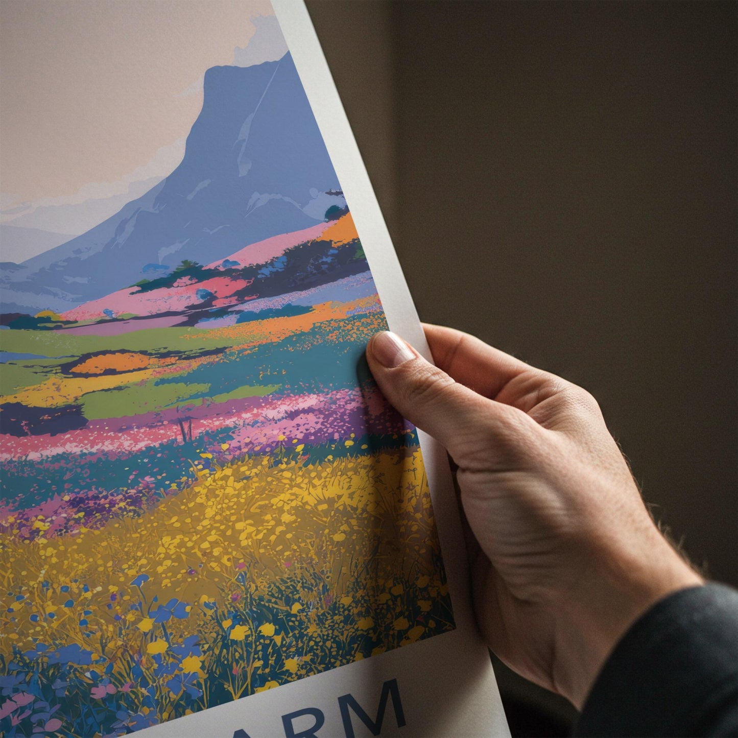 Wuling Farm Poster - Taiwan Travel Art - Vibrant Mountain Blooms Home Decor