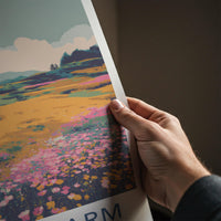 Wuling Farm Poster - Taiwan Wall Art - Colorful Flower Fields Home Decor
