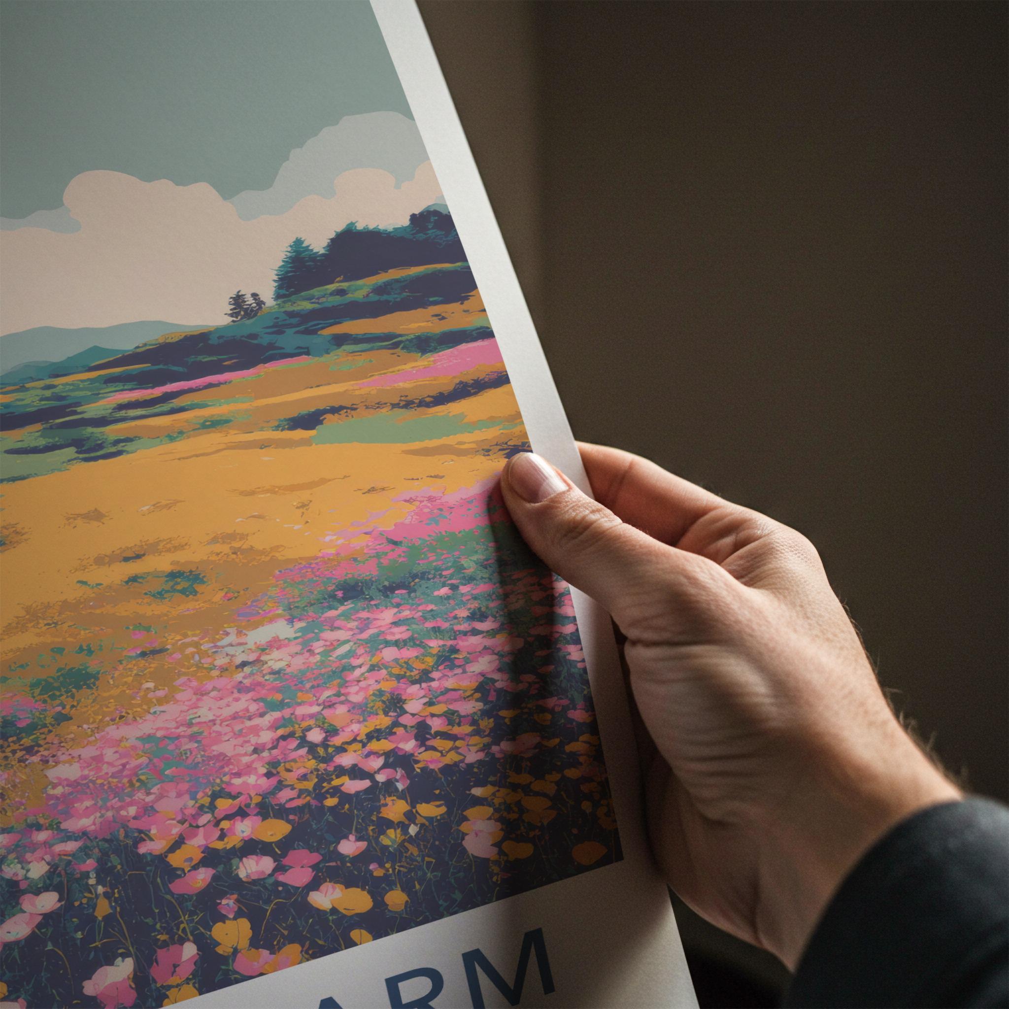 Wuling Farm Poster - Taiwan Wall Art - Colorful Flower Fields Home Decor