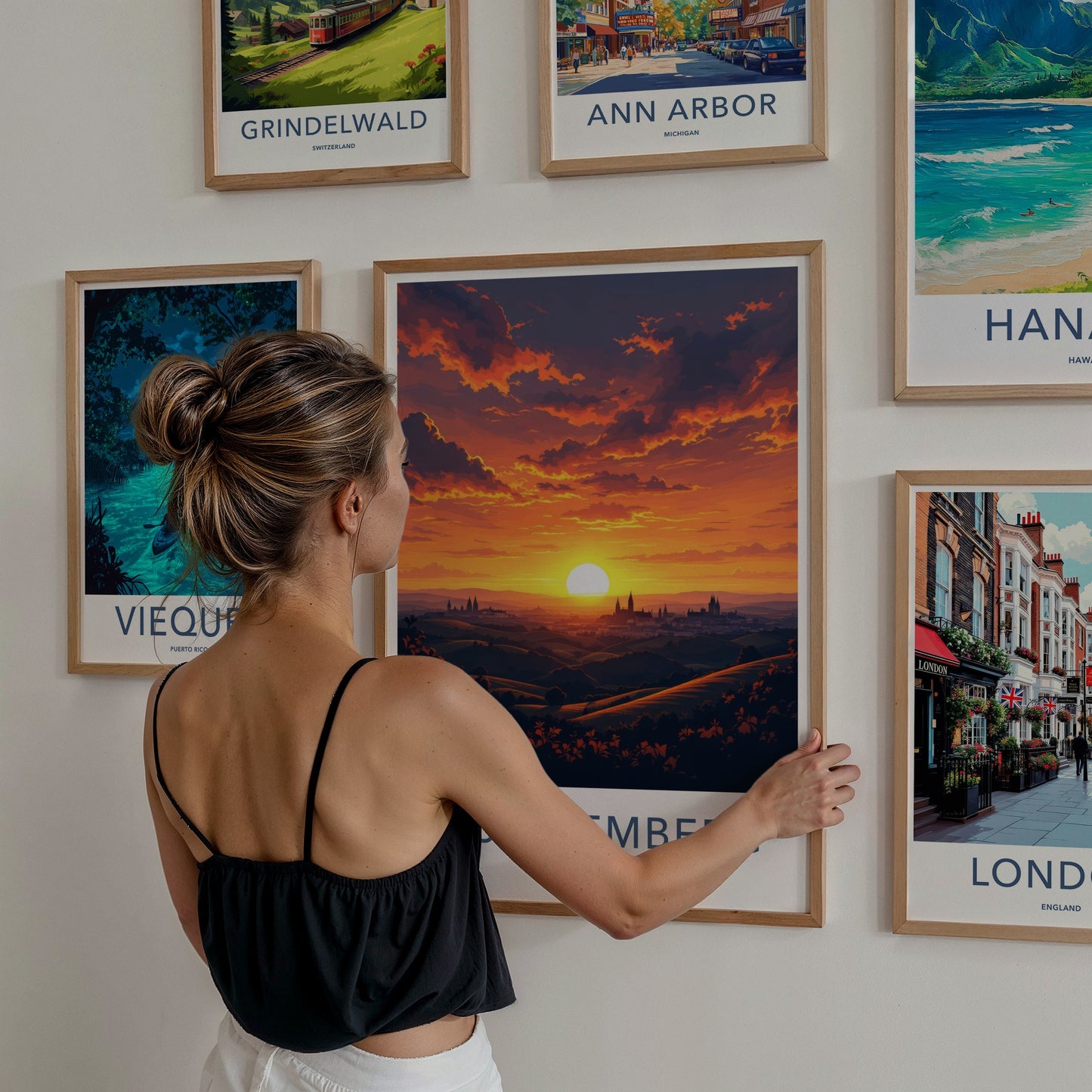 Wurttemberg Poster - Germany Wall Art - Fiery Sunset Skyline Home Decor