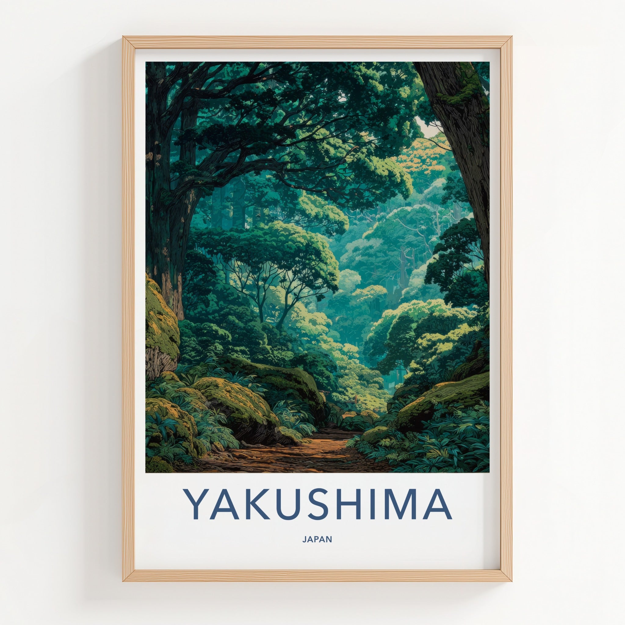 Yakushima Poster - Japan Art Print - Ancient Forest Path Gallery Art