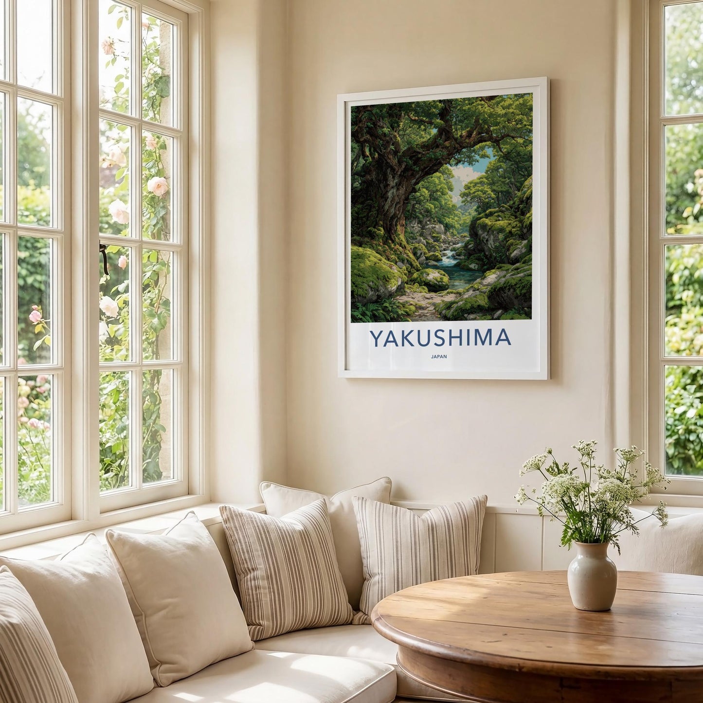 Yakushima Poster - Japan Travel Art - Lush Mossy Forest Wall Decor