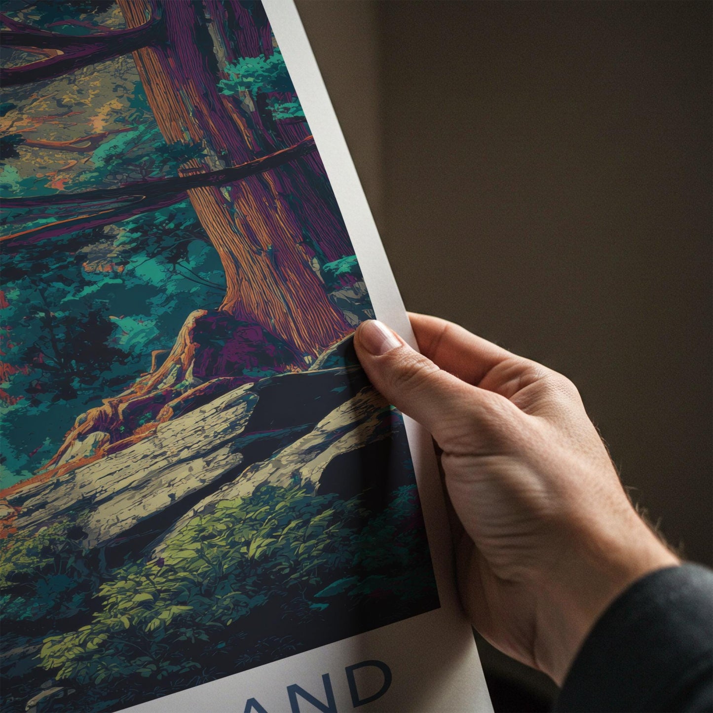 Yakusugi Land Poster - Japan Travel Art - Ancient Forest Path Home Decor