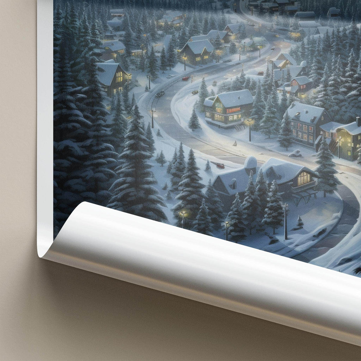 Yakutsk Poster - Cozy Cabin Wall Art Featuring Snowy Village & Winter
