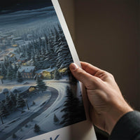 Yakutsk Poster - Cozy Cabin Wall Art Featuring Snowy Village & Winter