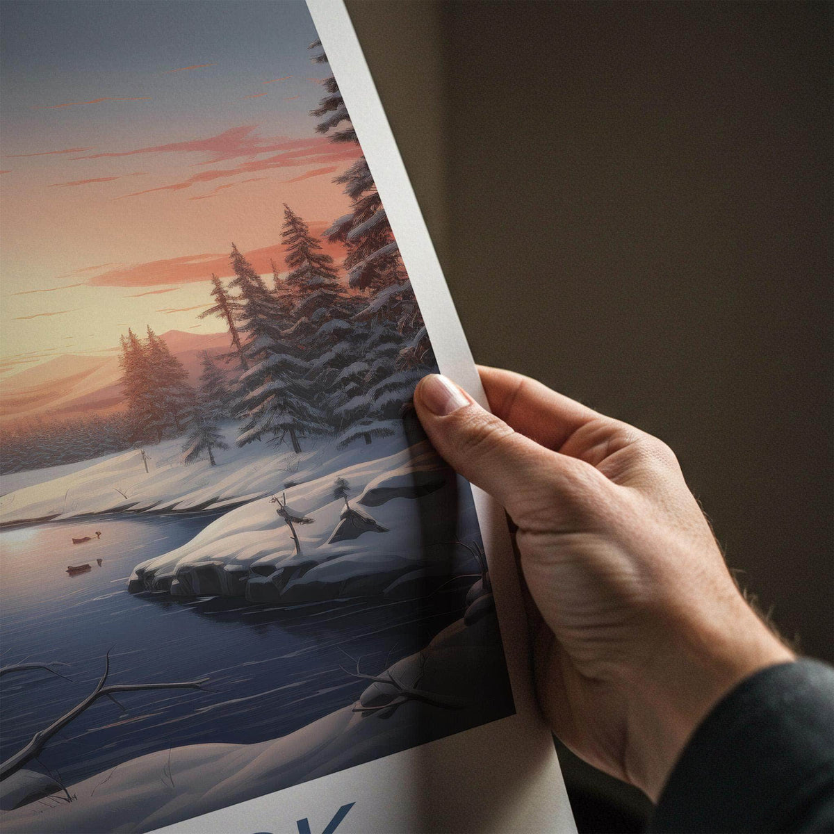 Yakutsk Poster - Russia Wall Art Featuring Winter Scenery and Snowy