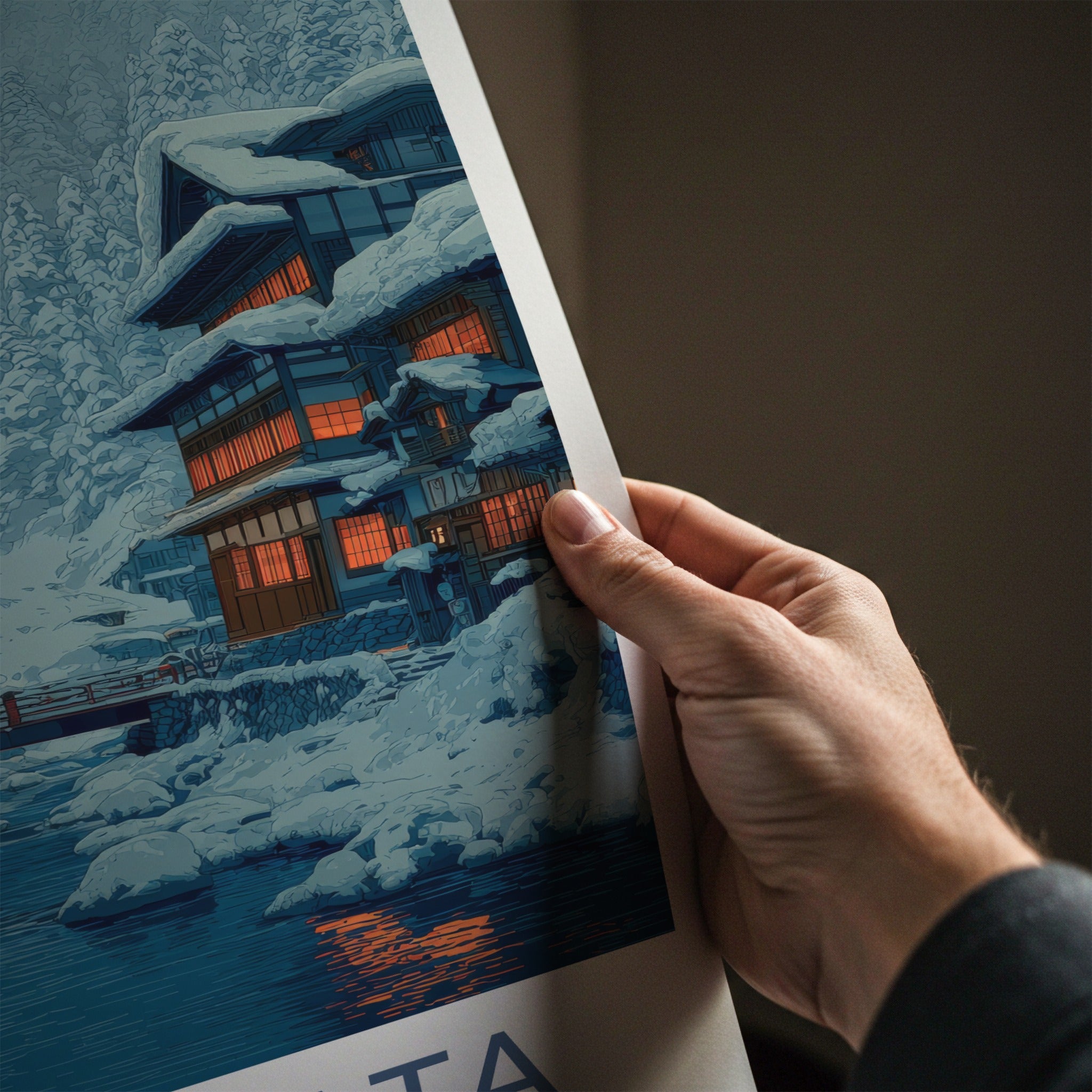 Yamagata Poster - Japan Travel Print - Snowy River Village Home Decor