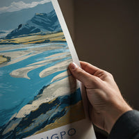 YARLUNG TSANGPO Poster - Tibet Travel Art - Winding River Valley Home Decor