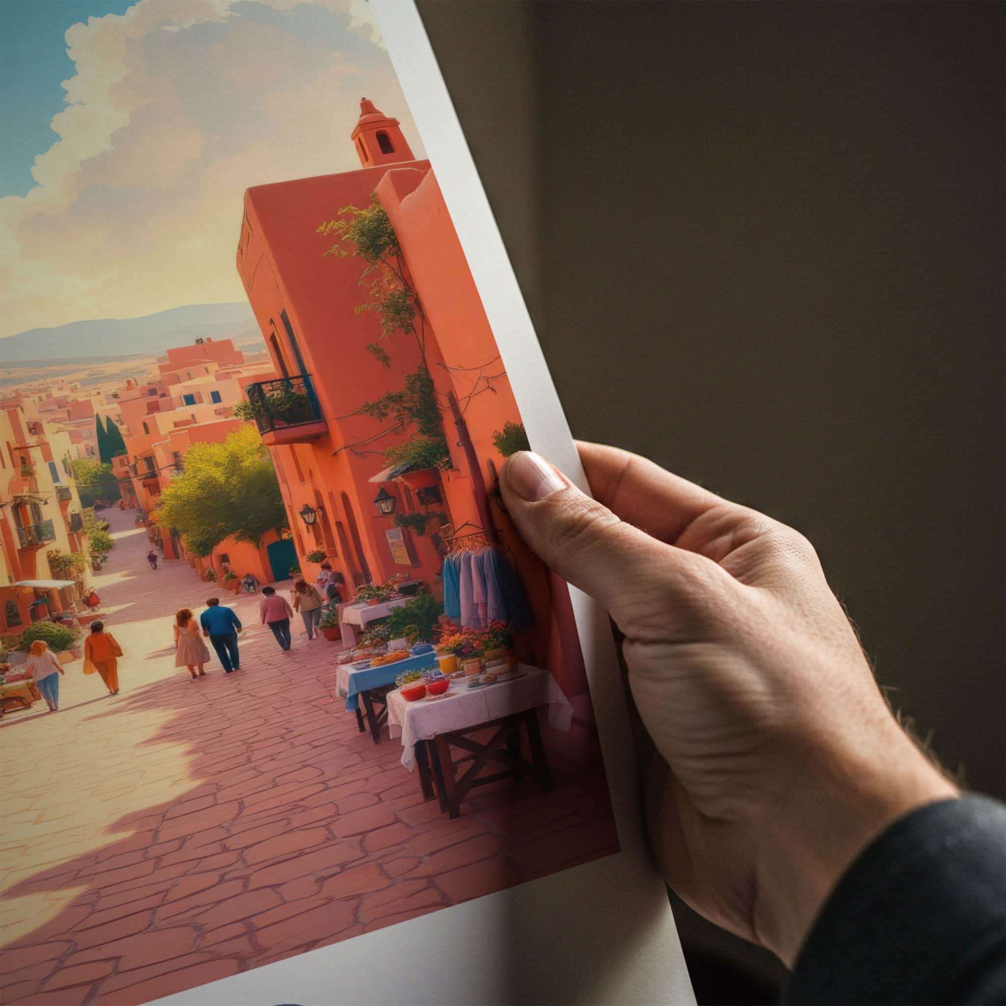 Yazd Poster - Iran Travel Art - Vibrant street life Home Decor