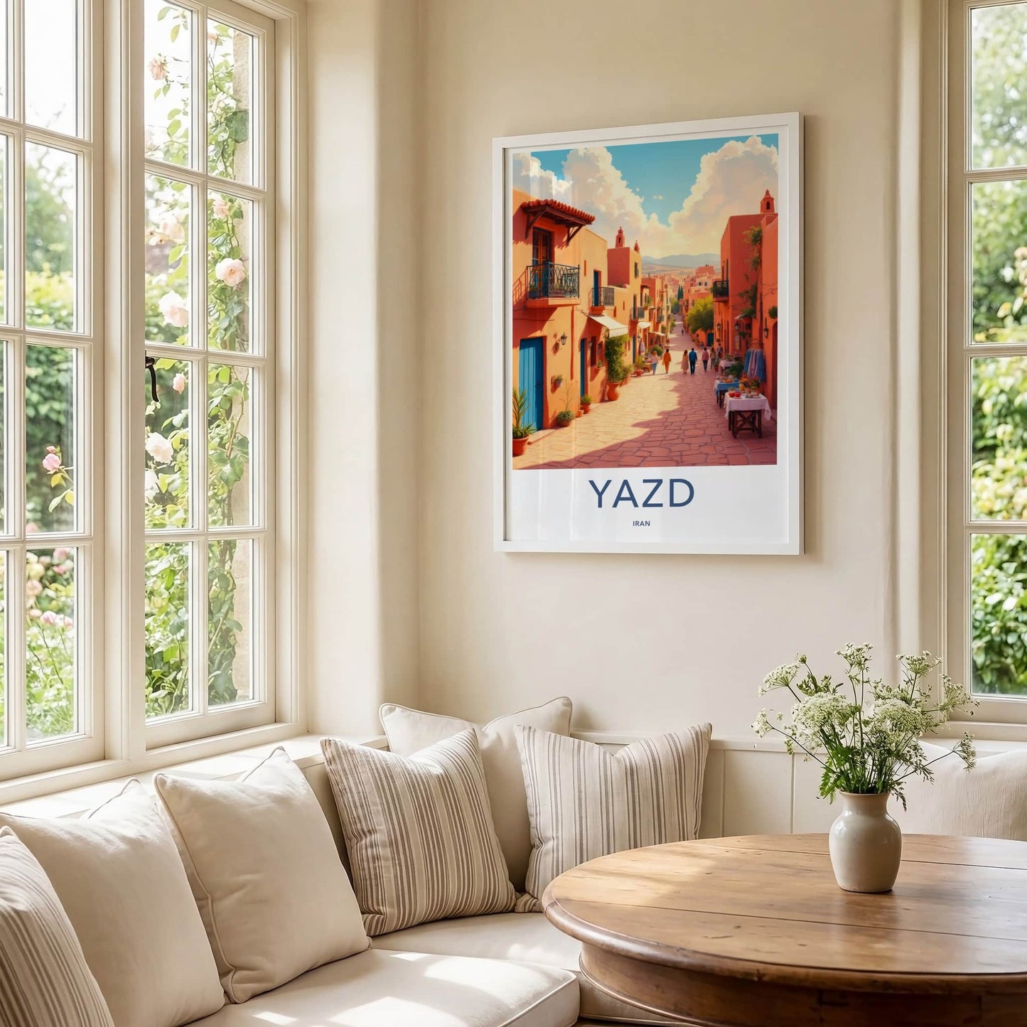 Yazd Poster - Iran Travel Art - Vibrant street life Home Decor