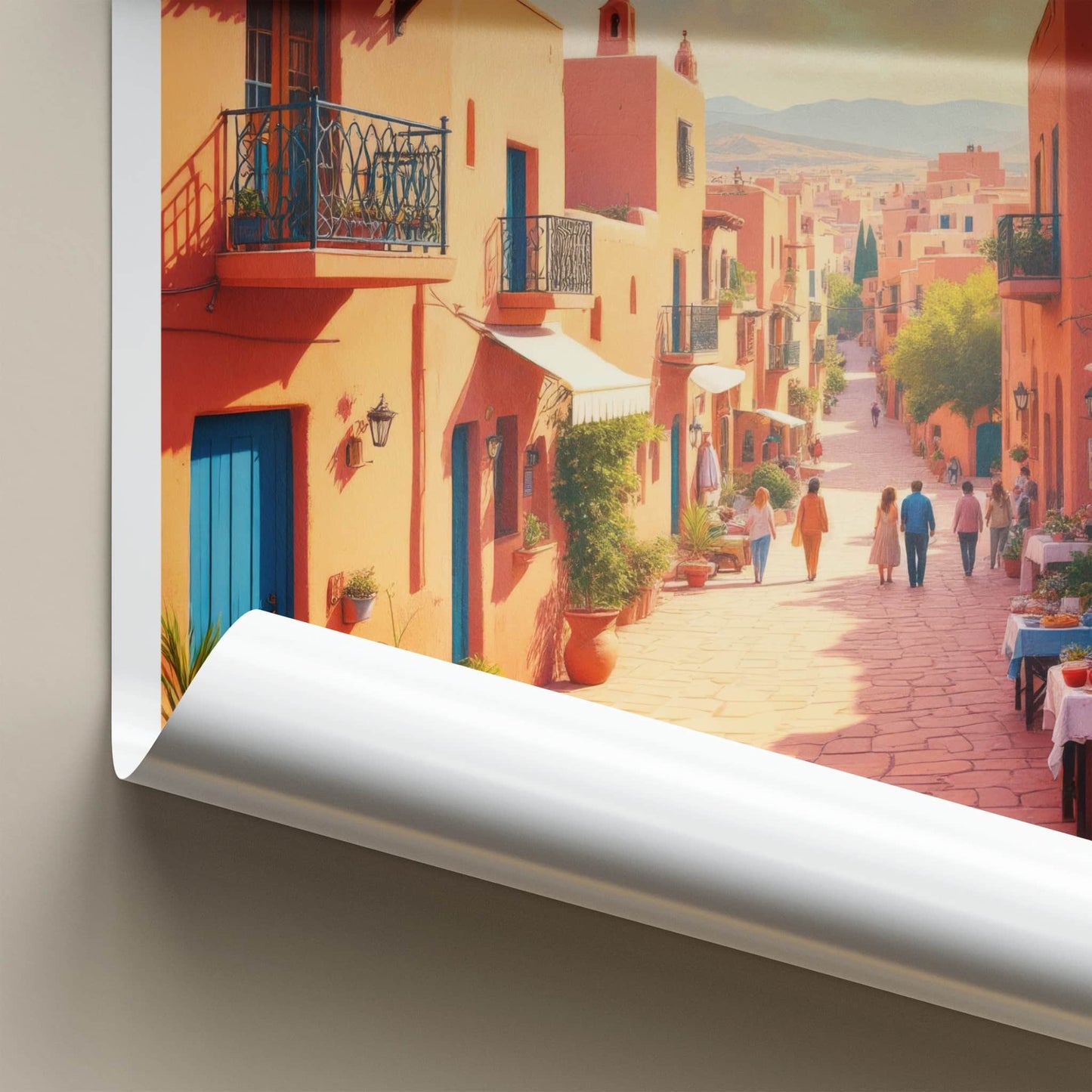 Yazd Poster - Iran Travel Art - Vibrant street life Home Decor