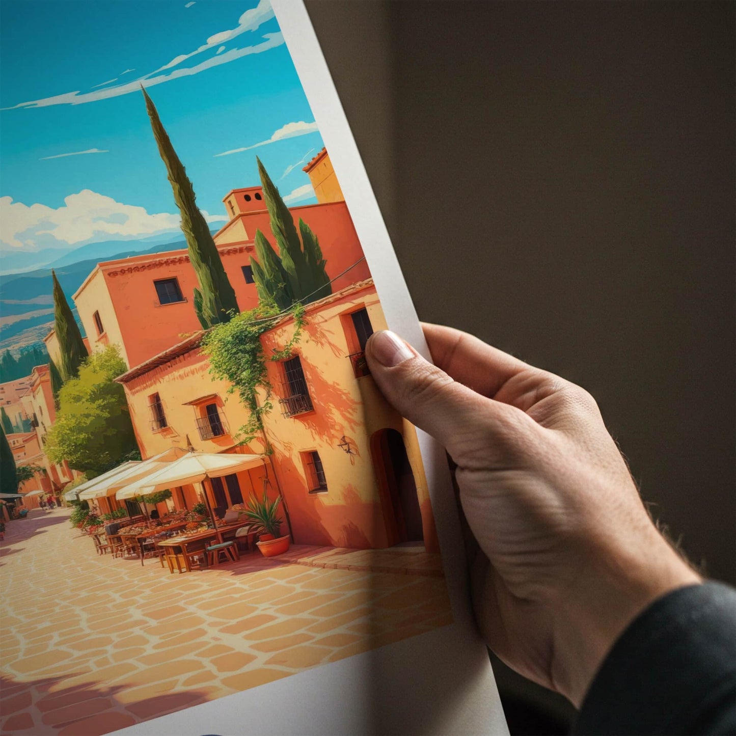 Yazd Poster - Iran Wall Art - Vibrant Orange Cityscape Home Decor