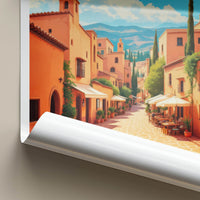 Yazd Poster - Iran Wall Art - Vibrant Orange Cityscape Home Decor