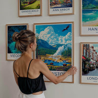 Yellowstone National Park Poster - Scenic Wall Art with Bison