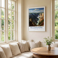 Yellowstone National Park Poster - Wyoming Wall Art - Grand Canyon Falls Home Art