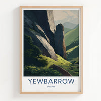 Yewbarrow Poster - England Travel Art - Rugged Mountain Landscape Wall Decor