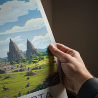 Yogyakarta Poster - Indonesia Travel Art - Ancient Stone Temples Wall Decor