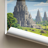 Yogyakarta Poster - Indonesia Travel Art - Ancient Stone Temples Wall Decor