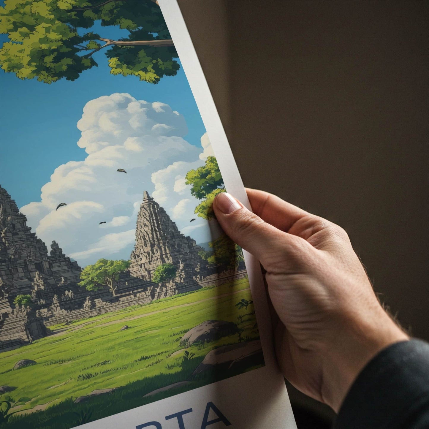 Yogyakarta Poster - Indonesia Travel Art - Ancient Temple Complex Home Decor